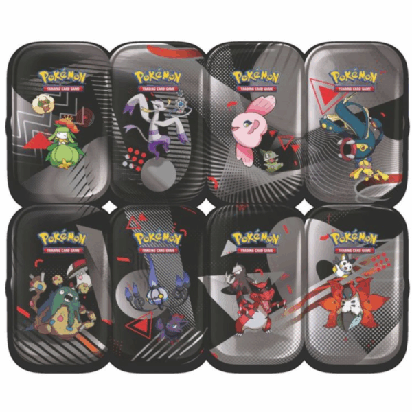 Mini Tin Pokémon Scarlatto e Violetto: Luce Nera e Fuoco Bianco – Box da 8 Mini Tin - immagine 2