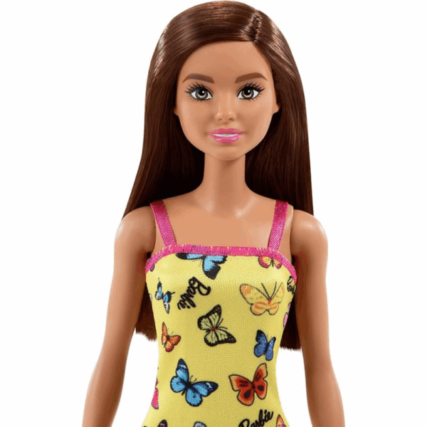 Barbie Fashion Doll con Vestito Giallo a Farfalle | Bambola Mattel - immagine 4