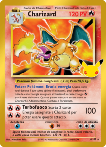 Charizard 4/102, carta Pok&eacute;mon 30&deg; Anniversario Classic Collection in italiano