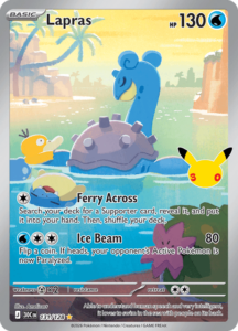 Lapras 131/128, carta Pok&eacute;mon 30th Celebration in inglese