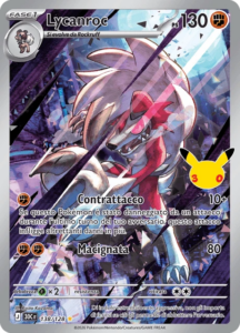 Lycanroc 138/128, carta Pok&eacute;mon 30&deg; Anniversario in italiano