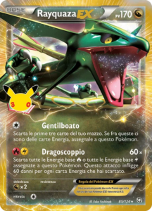 Rayquaza-EX 85/124, carta Pokémon 30° Anniversario Classic Collection in italiano